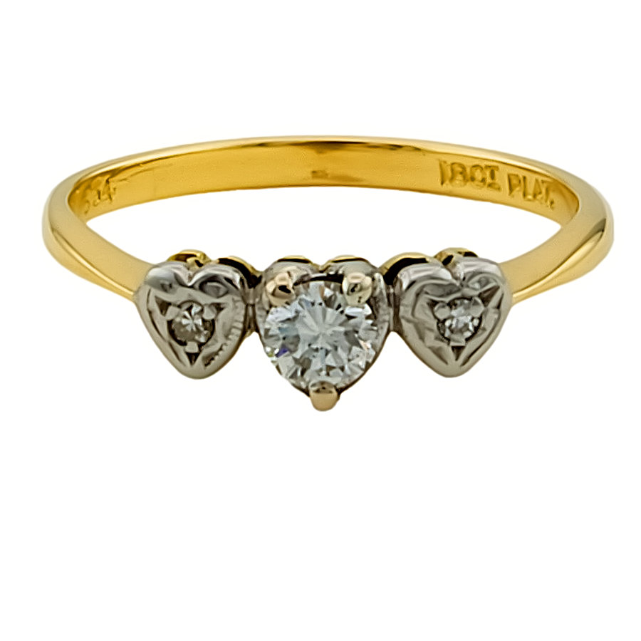 18ct gold Diamond 3 stone Ring size N